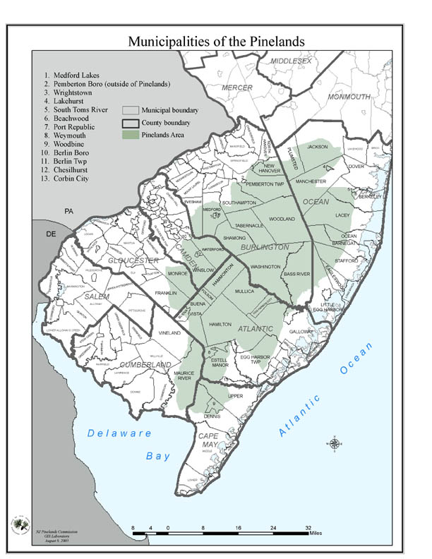 Municipalities of the Pinelands