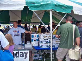 Blueberries by the case, as well as everything else blueberry, was available at Hammonton's Red, White and Blueberry Festival on Sunday, June 28, 2009